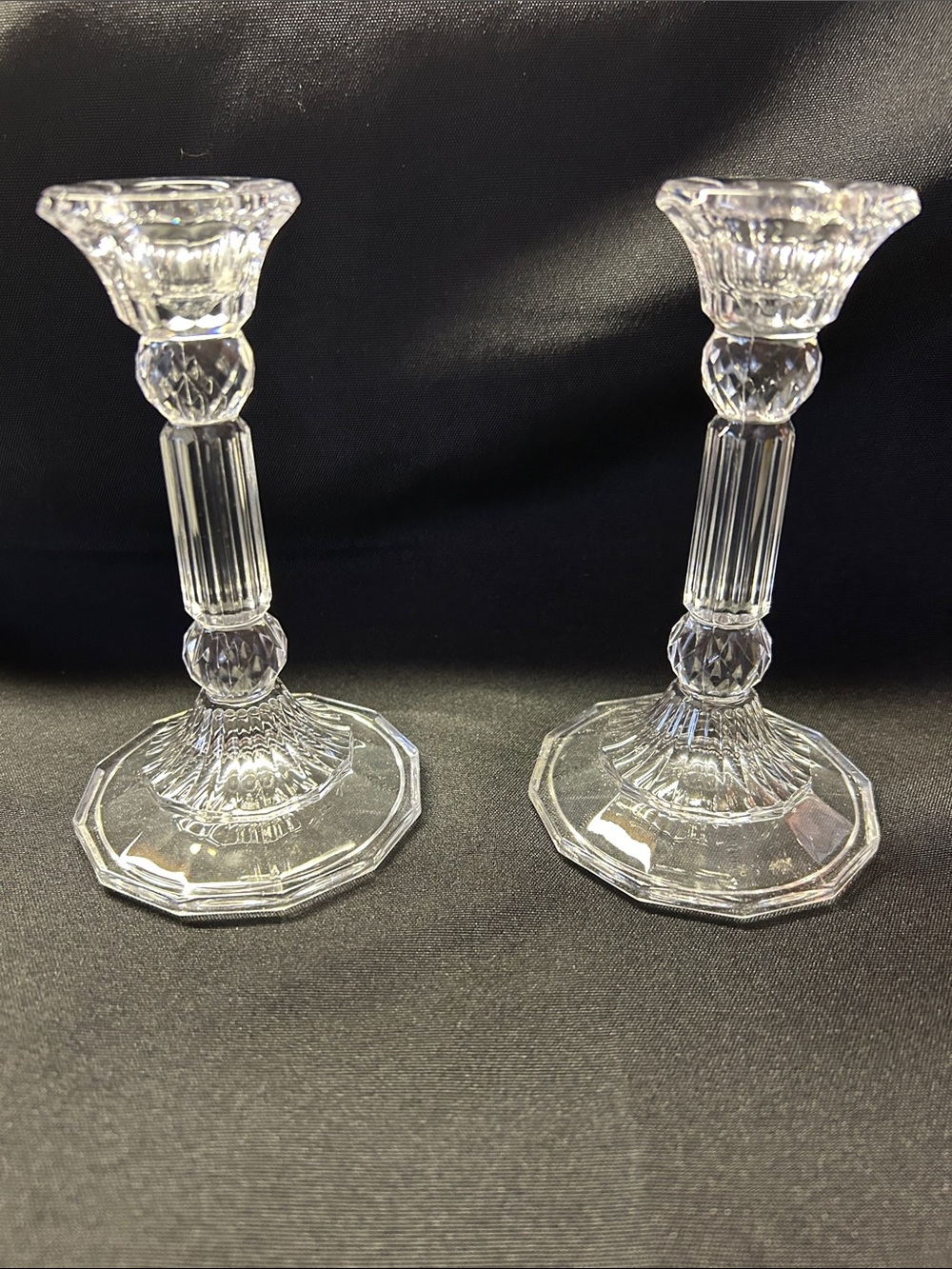 Fifth Avenue Crystal 6” Charleston candlesticks
